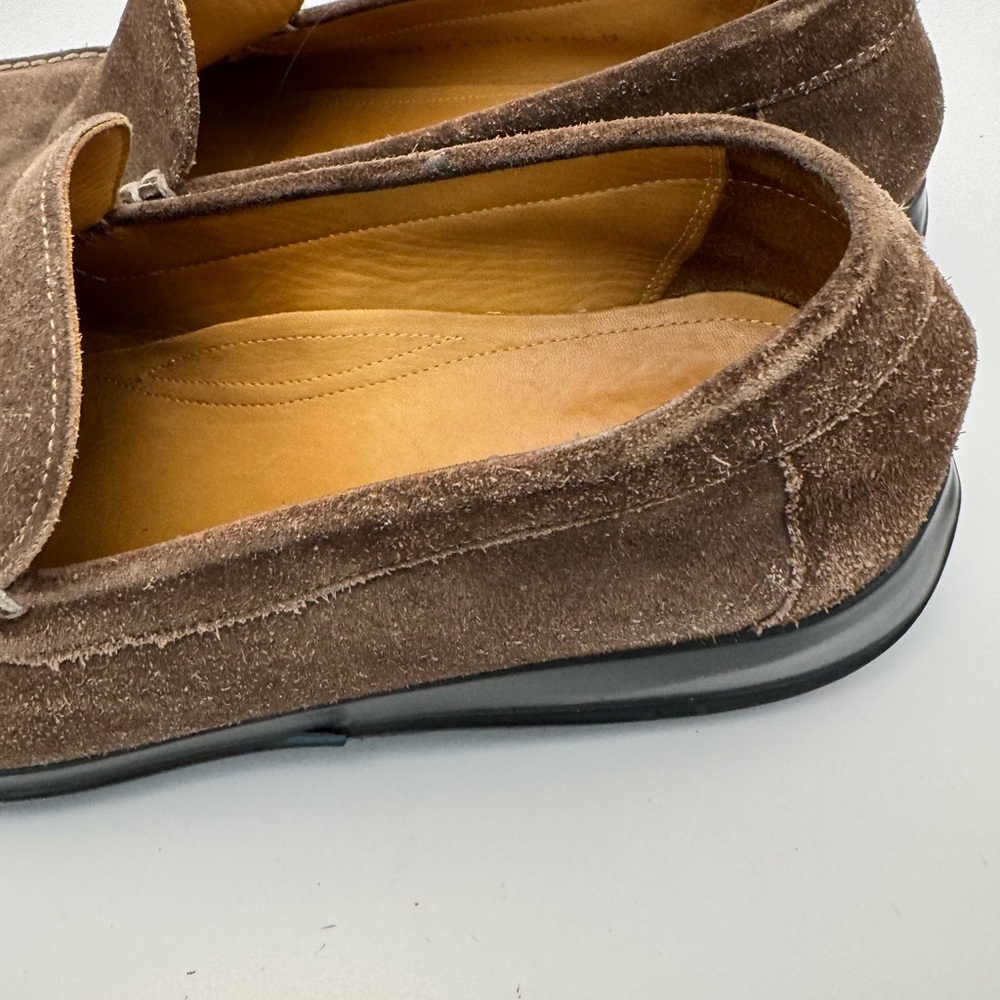 Cole Hann Mens Brown Suede Leather Driver Shoes Size 12M Nike Air Comfort EUC - Picture 6 of 16